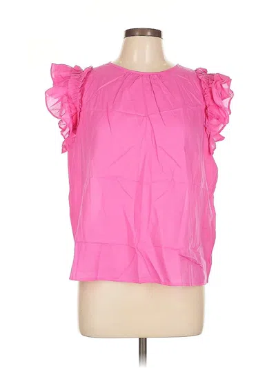 On 34th Short Sleeve Blouse In Pink