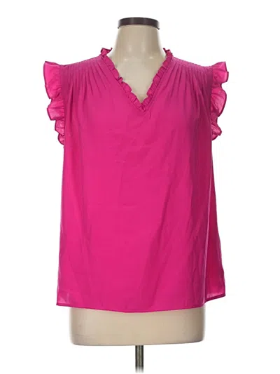 Pre-owned On 34th Short Sleeve Blouse In Pink