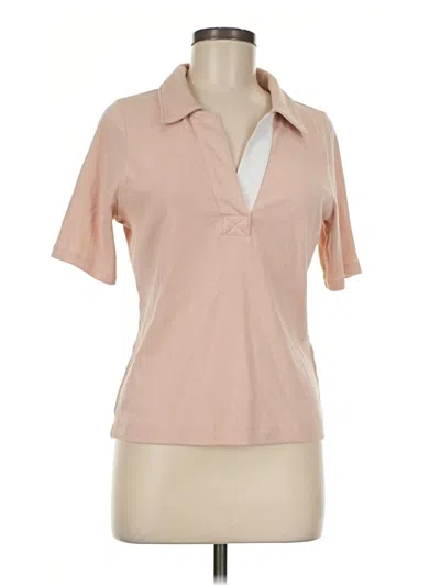 Pre-owned On 34th Short Sleeve Blouse In Tan