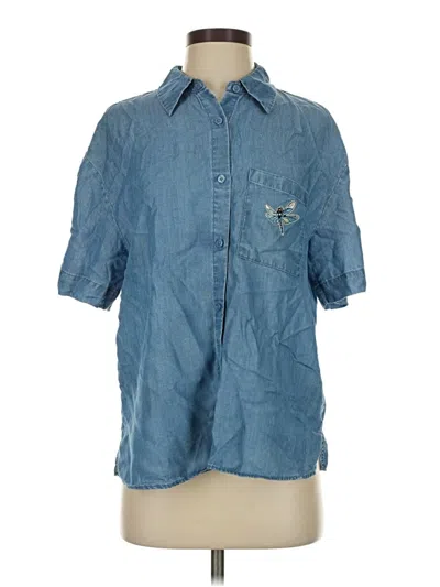 Pre-owned On 34th Short Sleeve Button Down Shirt In Blue