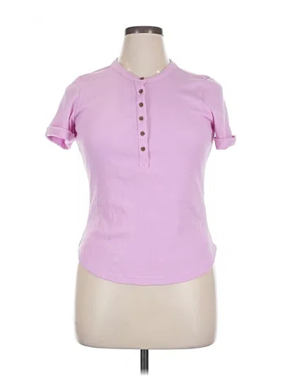 Pre-owned On 34th Short Sleeve Henley Shirt In Pink