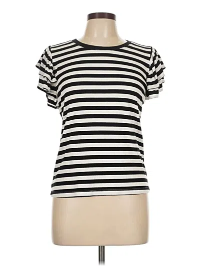 Pre-owned On 34th Short Sleeve Top Black Boatneck Tops