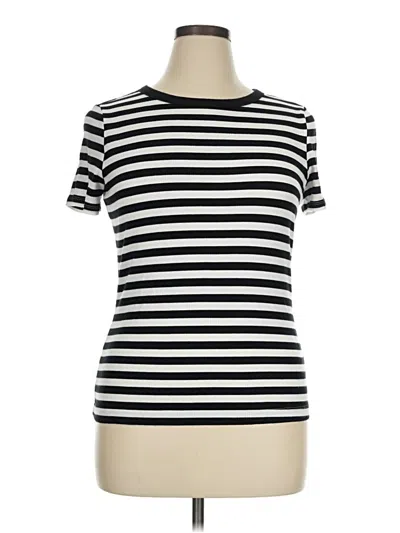 Pre-owned On 34th Short Sleeve Top Black Boatneck Tops