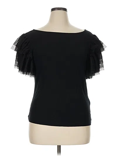 Pre-owned On 34th Short Sleeve Top Black Sweetheart Neckline Tops
