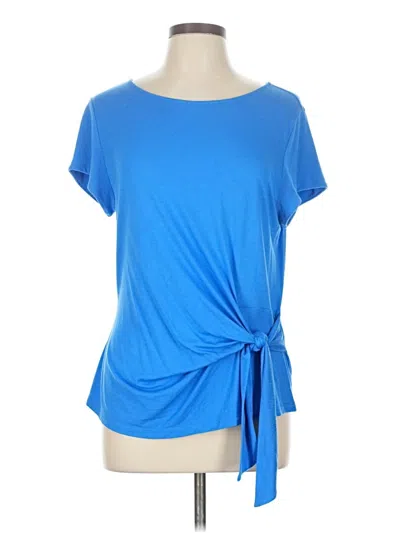Pre-owned On 34th Short Sleeve Top Blue Boatneck Tops