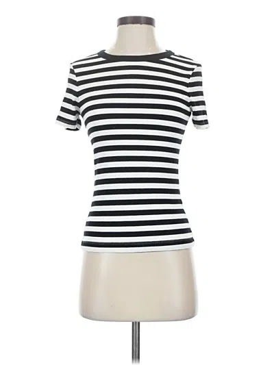 Pre-owned On 34th Short Sleeve Top Ivory Boatneck Tops In White