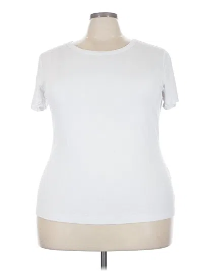 Pre-owned On 34th Short Sleeve Top White Crew Neck Tops