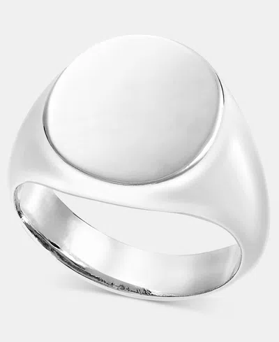 On 34th Signet Ring, Macy's Exclusive In Silver