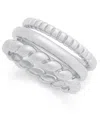 On 34th Silver-tone 3-pc. Set Twist Stack Rings, Exclusively At Macy's In Gold