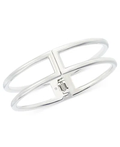 On 34th Silver-tone Double-row Bangle Bracelet, Created For Macy's