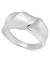 On 34th Silver-tone Sculptural Band Ring, Created For Macy's In Silver