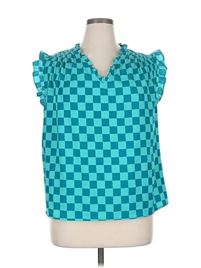 Pre-owned On 34th Sleeveless Blouse In Blue