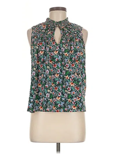 Pre-owned On 34th Sleeveless Blouse In Green