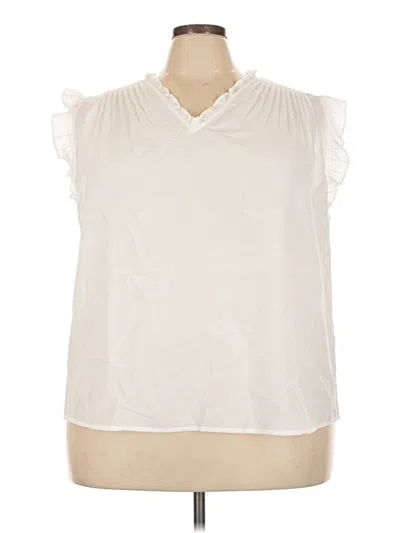 Pre-owned On 34th Sleeveless Blouse In Ivory