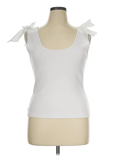 Pre-owned On 34th Sleeveless Top White Sweetheart Neckline Tops