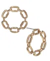 ON 34TH SMALL CHAIN LINK FRONT-FACING HOOP EARRINGS, 0.88", CREATED FOR MACY'S