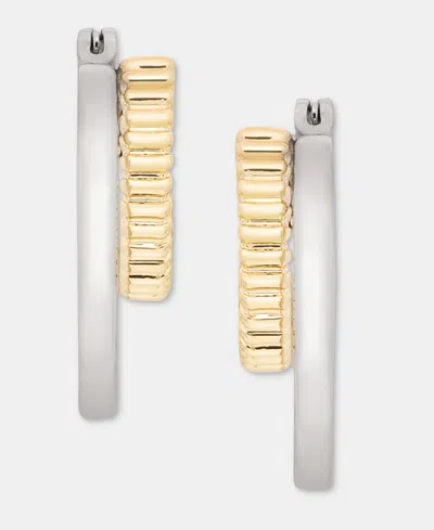 On 34th Small Double-row Hoop Earrings, 0.73", Macy's Exclusive In Multi