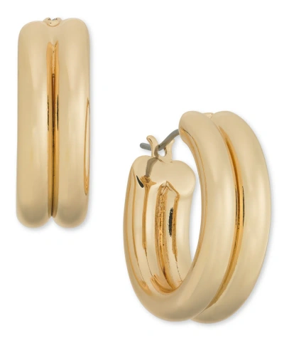 On 34th Small Double-row Tubular Hoop Earrings, 0.75", Created For Macy's In Gold