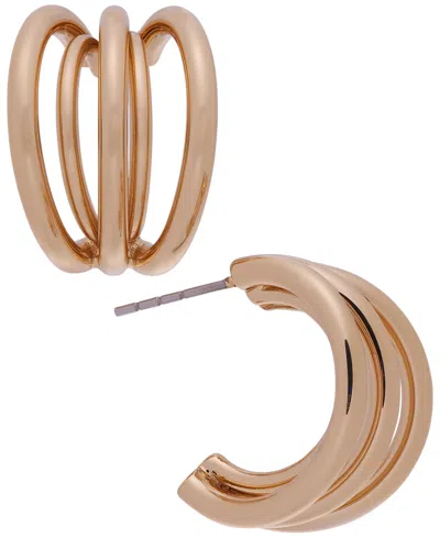 On 34th Small Multi-split C-hoop Earrings, 0.78", Created For Macy's In Gold