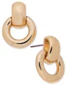 On 34th Small Open Doorknocker Drop Earrings, Created For Macy's In Gold