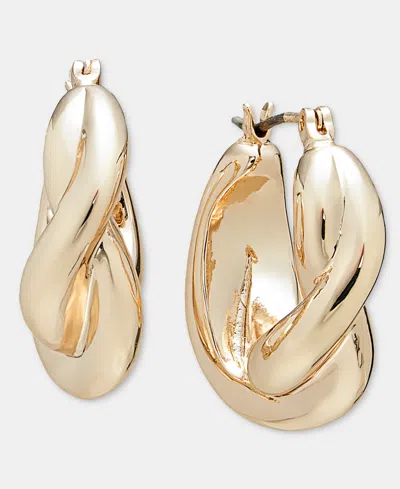 On 34th Small Twist Hoop Earrings, 0.92", Macy's Exclusive In Gold
