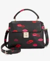 ON 34TH TANDII LIP PARTY PRINT SMALL SATCHEL CROSSBODY, CREATED FOR MACY'S