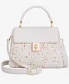 On 34th Tandii Small Tweed Satchel, Created For Macy's In White Twee