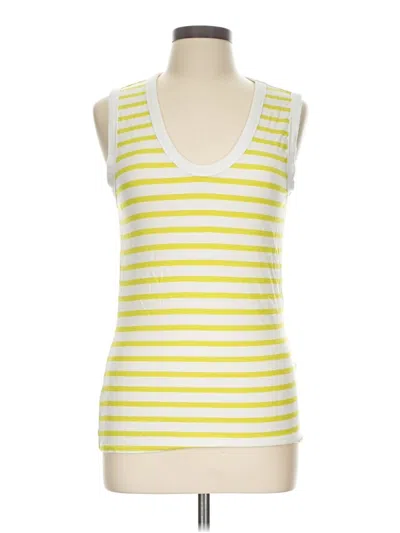 Pre-owned On 34th Tank Top Yellow Scoop Neck Tops