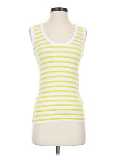 Pre-owned On 34th Tank Top Yellow Sweetheart Neckline Tops