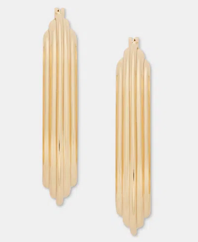 On 34th Textured Oval Hoop Earrings, Macy's Exclusive In Gold