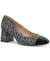 On 34th Tillyf Womens Pattern Manmade Block Heels In Multi Tweed,black