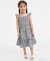 On 34th Toddler Girls Mommy & Me Gingham Smocked Dress, Exclusively At Macy's In Black White