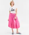 On 34th Women's Bubble-hem Midi Skirt, Exclusively At Macy's In Pink Dazzl