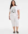 On 34th Trendy Plus Size Capri Jeans, Exclusively At Macy's In White