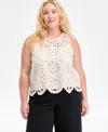 On 34th Trendy Plus Size Crochet Scalloped Tank Top, Exclusively At Macy's
