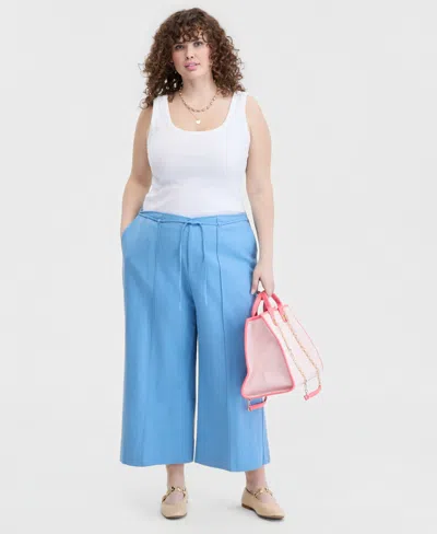 On 34th Trendy Plus Size Cropped Wide-leg Pants, Macy's Exclusive