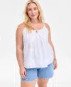 On 34th Trendy Plus Size Eyelet Camisole, Exclusively At Macy's