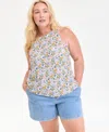 On 34th Trendy Plus Size Floral-print Tank Top, Exclusively At Macy's