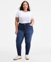 On 34th Trendy Plus Size High-rise Skinny Ankle Jeans, Exclusively At Macy's In Blue