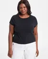 ON 34TH TRENDY PLUS SIZE MICRO-RIBBED BABY T-SHIRT, EXCLUSIVELY AT MACY'S