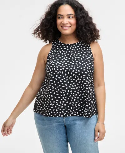 On 34th Trendy Plus Size Paint Dot Sleeveless Top, Exclusively At Macy's