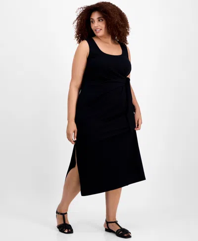 On 34th Trendy Plus Size Side-tie Midi Dress, Exclusively At Macy's