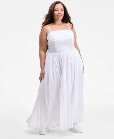 On 34th Trendy Plus Size Square-neck Maxi Dress, Exclusively At Macy's In White