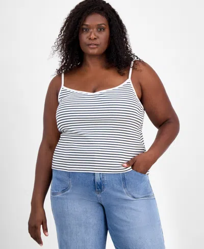 On 34th Trendy Plus Size Striped Camisole Tank Top, Macy's Exclusive