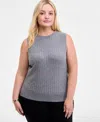 On 34th Trendy Plus Sleeveless Pointelle-knit Cami, Macy's Exclusive In Multi