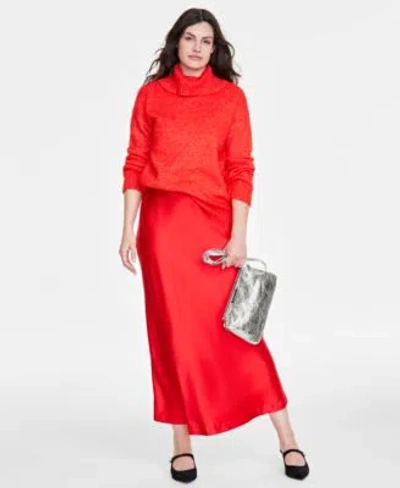 On 34th Turtleneck Sweater Maxi Slip Skirt Crossbody Dress Mules Created For Macys In Multi