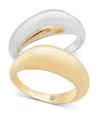 On 34th Two-tone 2-pc. Set Puffy Rings, Exclusively At Macy's In Multi