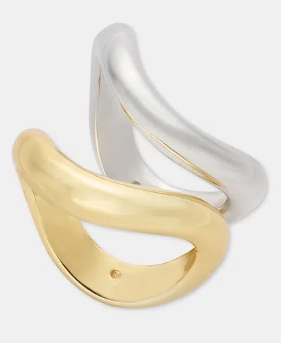 On 34th Two-tone 2-pc. Set Wavy Rings, Macy's Exclusive In Animal Print