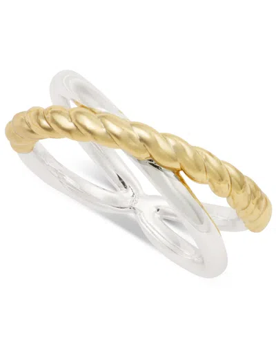 On 34th Two-tone Crossover Ring, Exclusively At Macy's In Multi