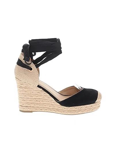Pre-owned On 34th Wedges In Black